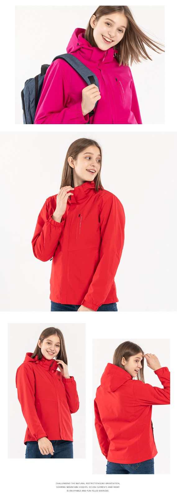 秋冬爆款情侣三合一冲锋衣男防风防水两件套户外服女团购定制印标(图20)