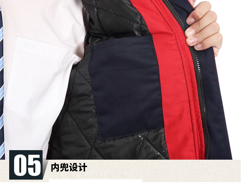 冬季建筑工地工人工厂仓储反光条背心男女环卫工程保暖棉马甲(图30)