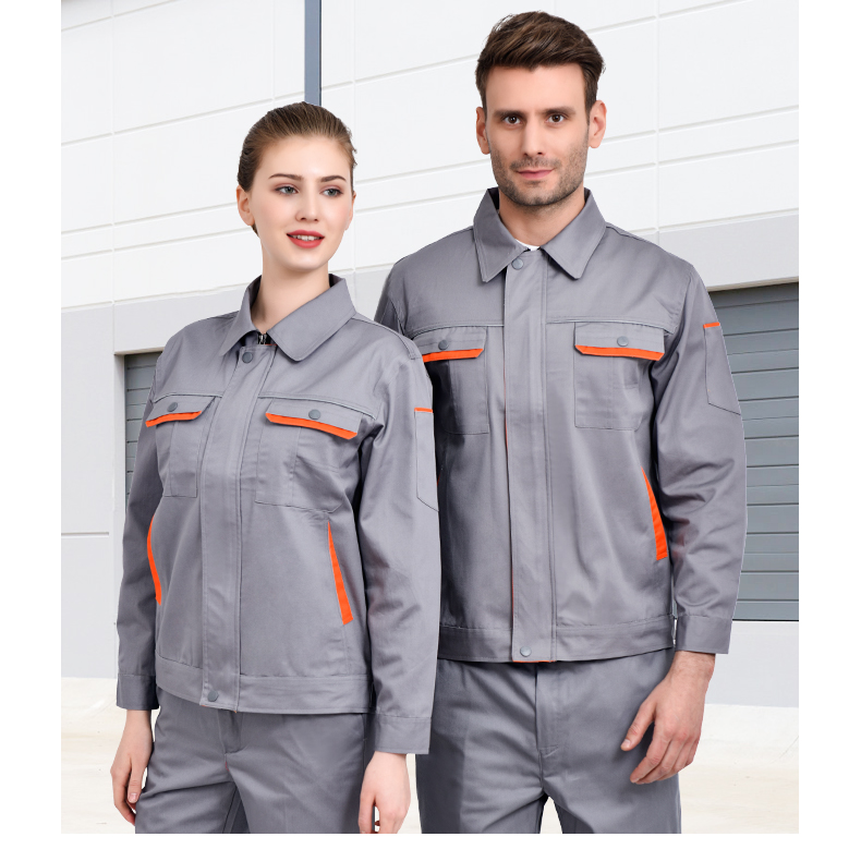 工作服套装男 长袖加厚耐磨工厂车间汽修服劳保服上衣定做印字(图13)