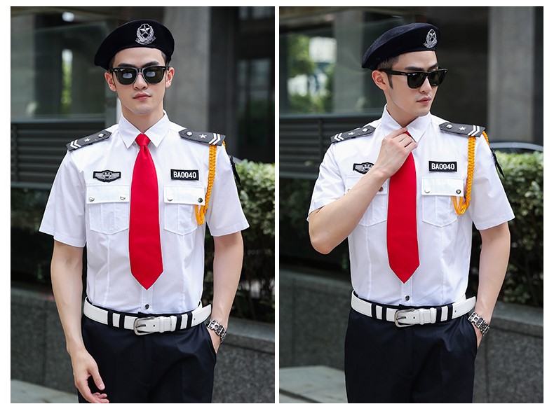 保安服短袖夏装工作服春秋形象岗黑蓝白售楼部房产酒店保安服套装(图15)