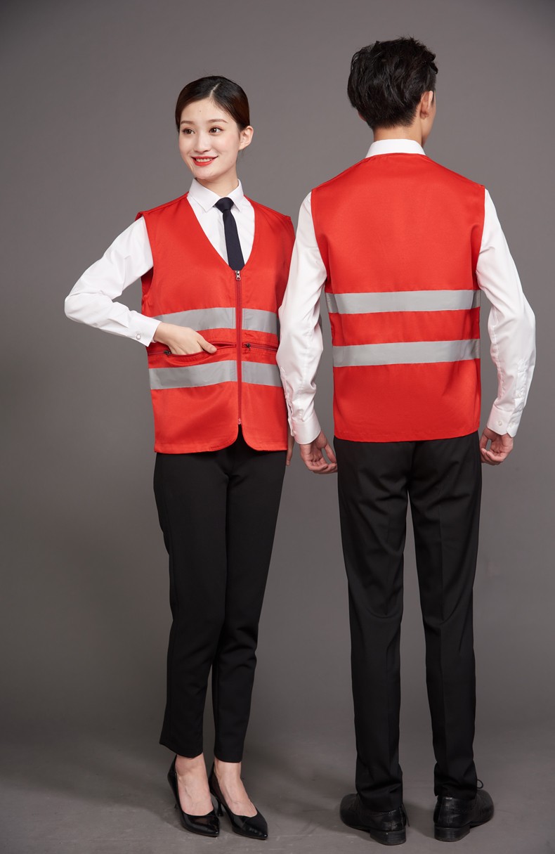 工作服马甲定制印LOGO建筑工程施工反光条安全背心外卖送餐员制服(图20)
