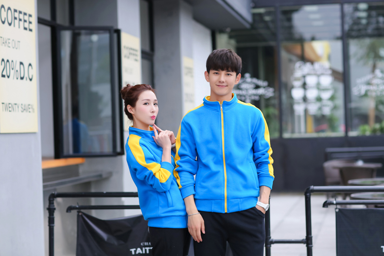 秋冬装快餐火锅店服务员工作服长袖卫衣定制超市工装加厚外套印字(图30)