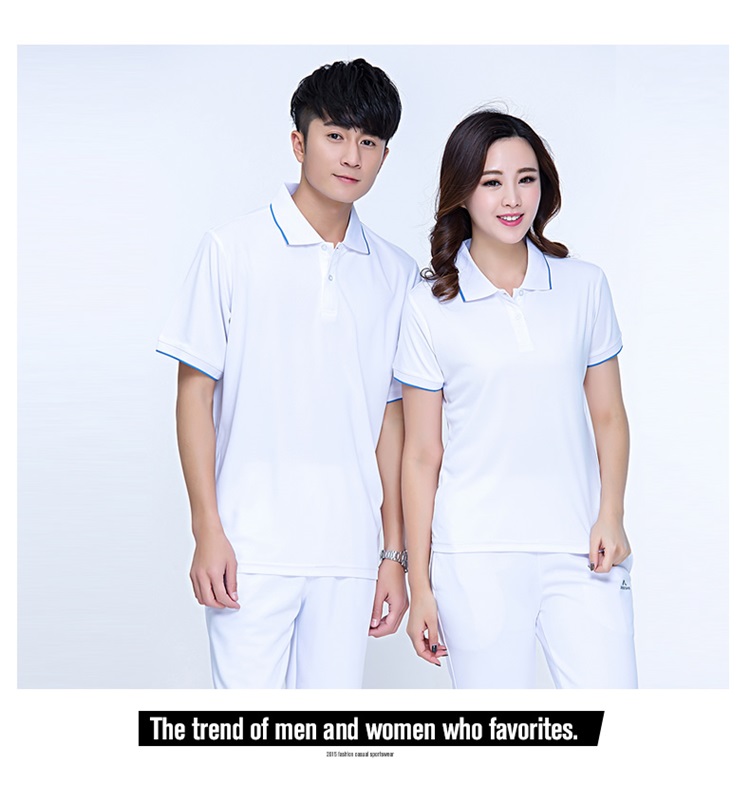 夏季情侣运动短袖t恤男女速干透气POLO衫团体定制logo工作服上衣(图22)