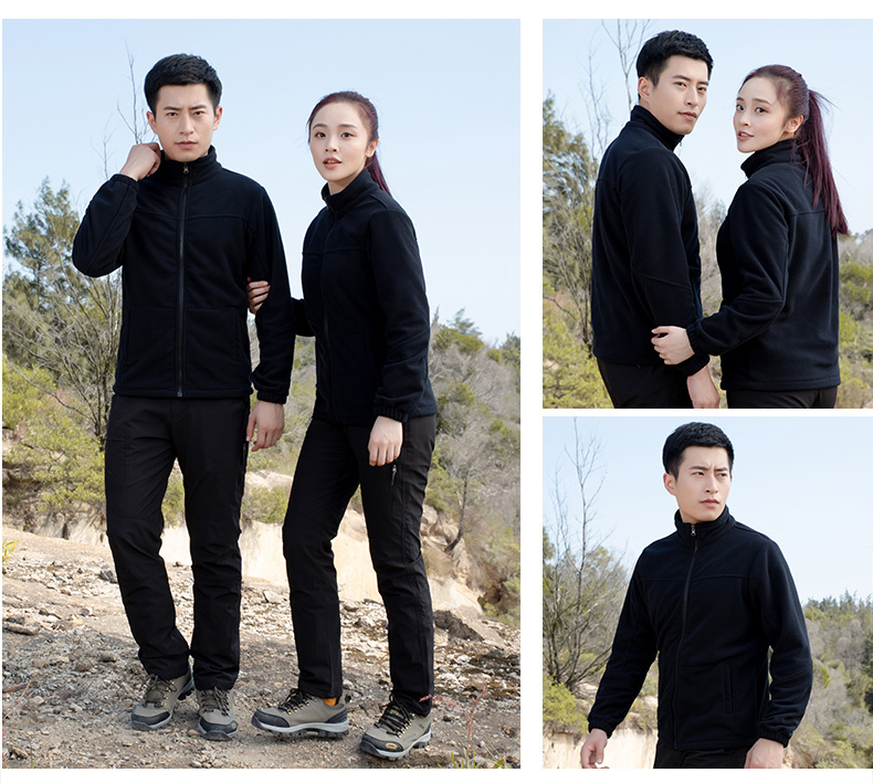 红色冲锋衣工作服定制印字logo三合一可拆卸外套防风防水登山服男(图20)