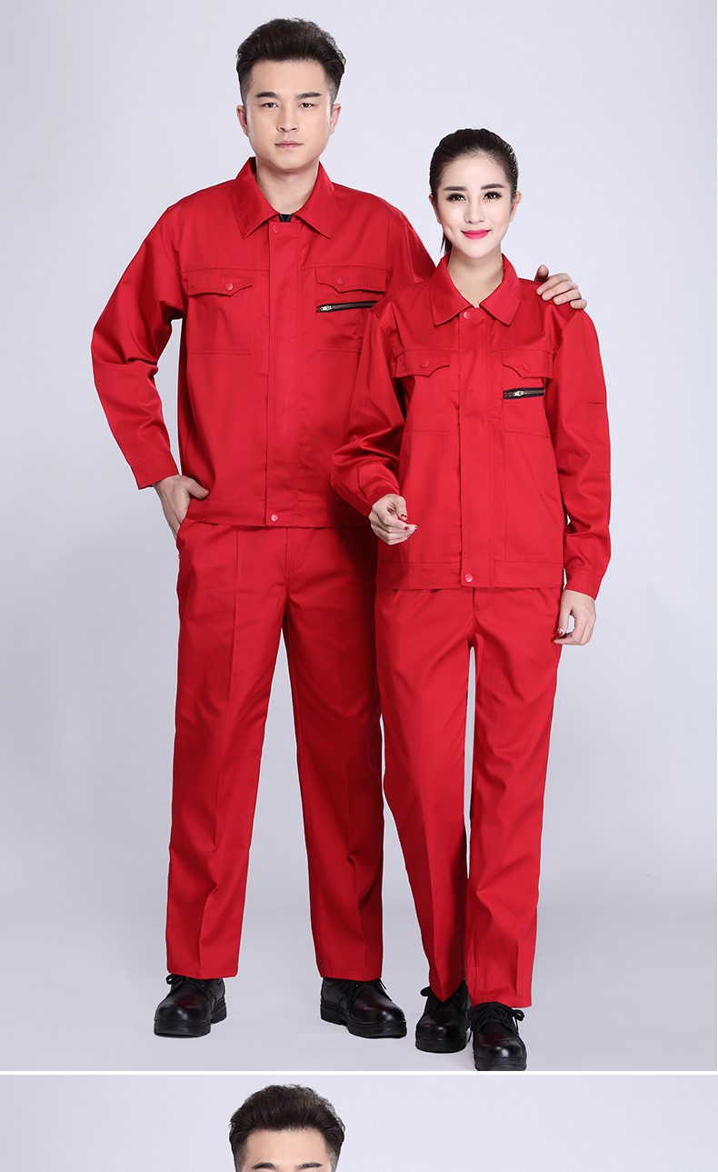 春秋长袖防静电工作服套装男耐磨电工劳保服电子厂工厂车间加油站(图8)