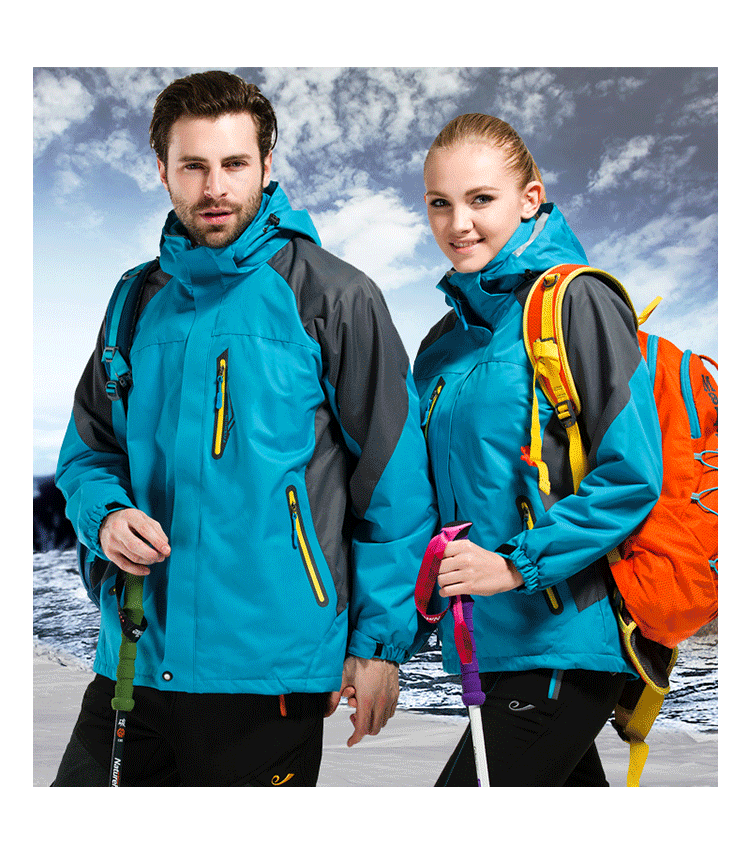 冲锋衣定制工作服男女三合一可拆卸加绒加厚冬外套防风户外登山服(图15)