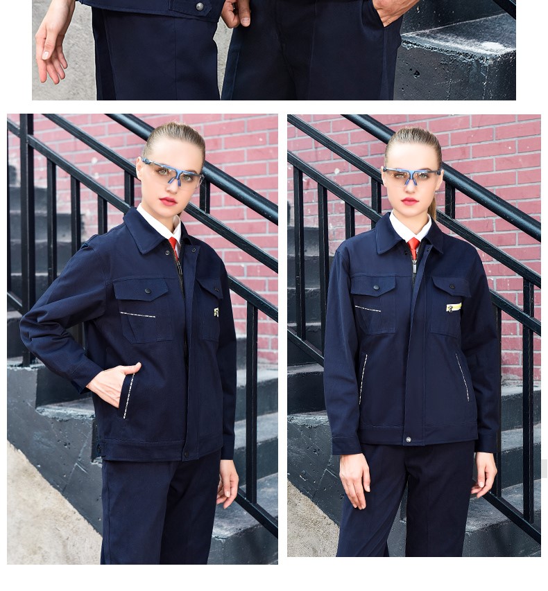 纯棉工作服套装男全棉春秋加厚耐磨焊工防烫劳保服汽修服上衣定制(图11)