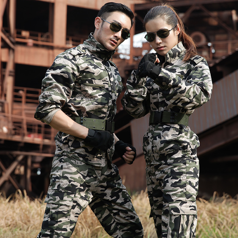 荒漠丛林迷彩服套装男特种兵学生薄款耐磨军训服军装女劳保工作服(图5)