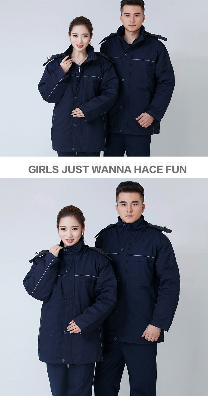 冬季工作服加厚保暖套装男棉衣棉袄上衣劳保服汽修服工厂车间定制(图8)