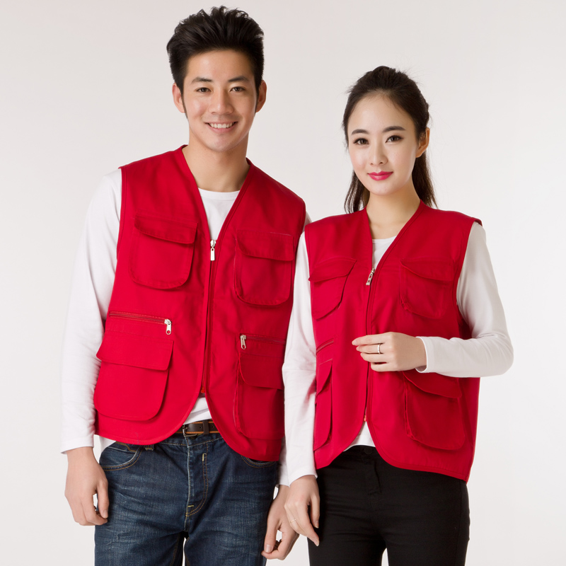 义工背心定做志愿者工作服马甲定制多口袋工装广告马夹订做印字(图3)