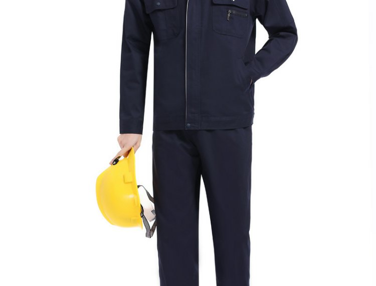 定做绣印logo长袖工作服套装男女春秋工厂车间工程服劳保服汽修服(图16)