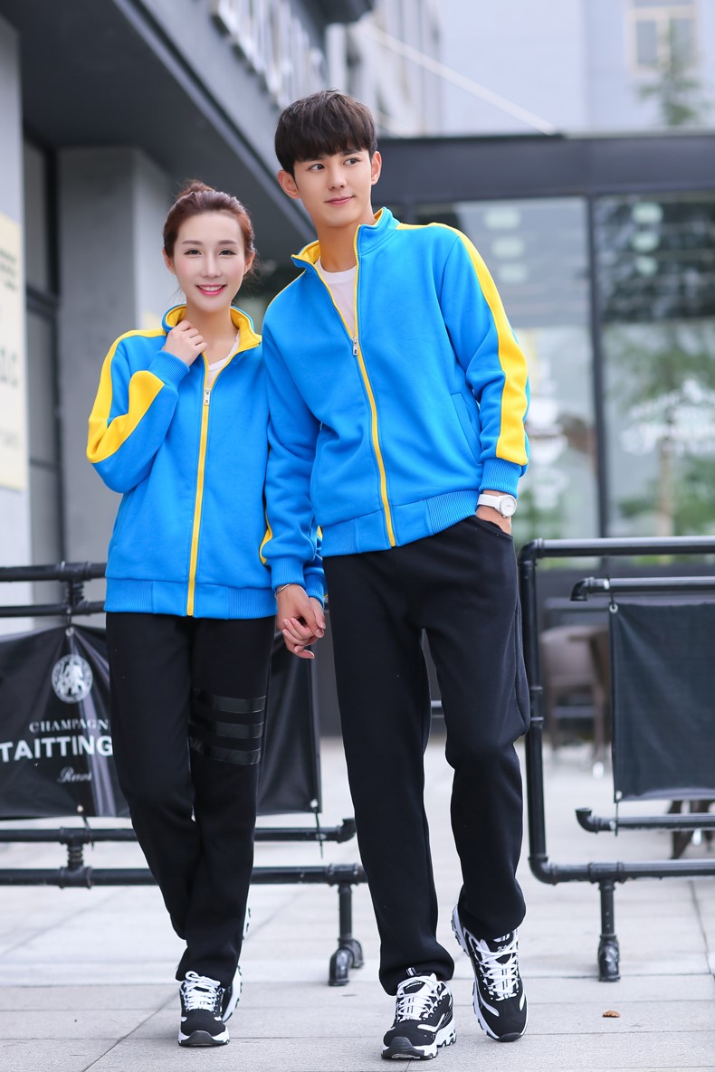 秋冬装快餐火锅店服务员工作服长袖卫衣定制超市工装加厚外套印字(图31)