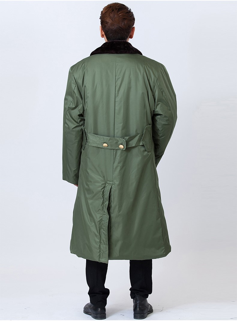 军大衣冬季加厚长款棉大衣 男女防寒服保安大衣黄棉袄劳保大衣(图10)