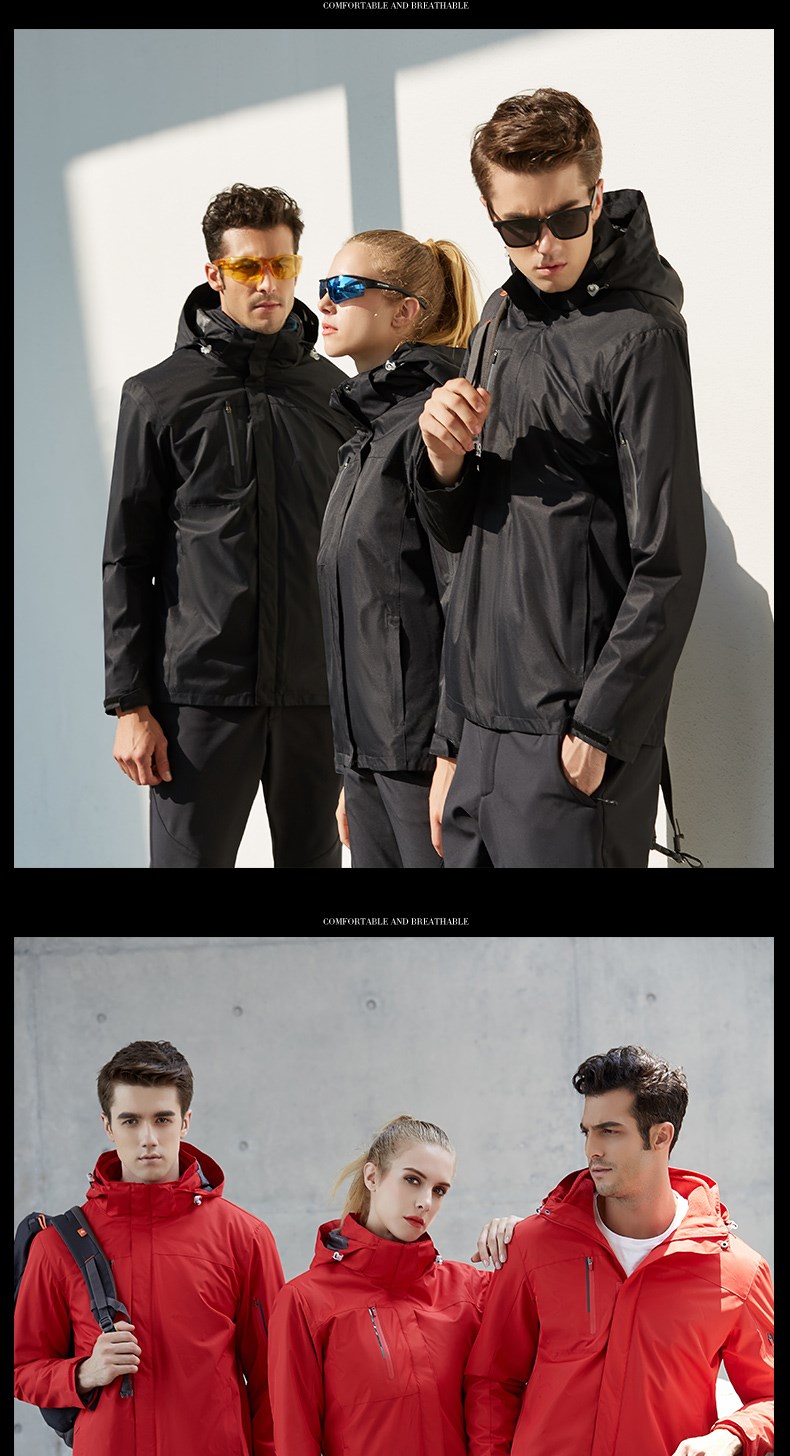 冲锋衣工作服定制三合一防风保暖外套男女工装团队服印字刺绣logo(图17)