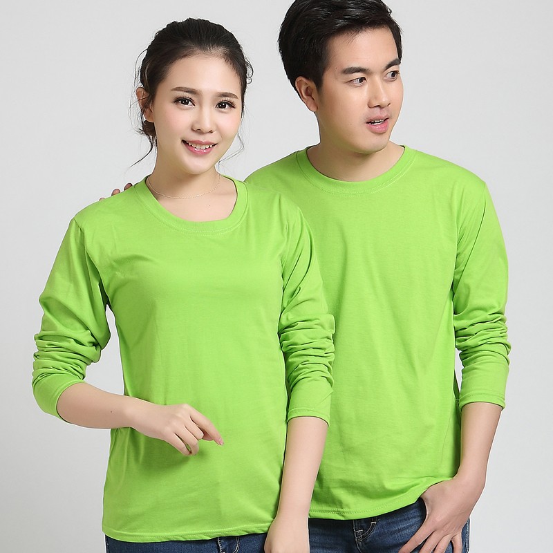 长袖广告衫定制工作服T恤同学会圆领纯棉polo衫印字logo文化衫(图28)