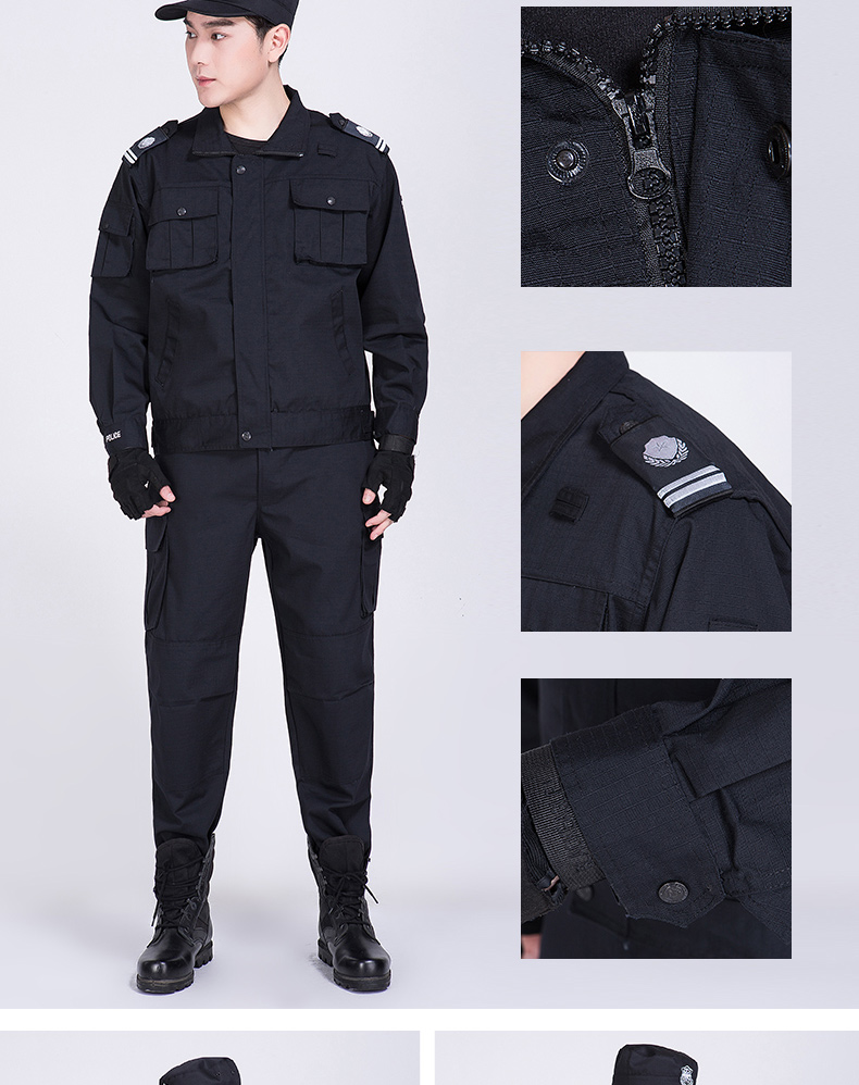 网格保安作训服夏装作战训练服工作服套装男夏季作训衣服春秋长袖(图12)