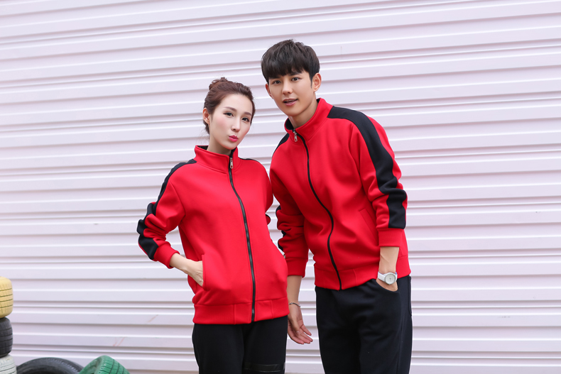 秋冬装快餐火锅店服务员工作服长袖卫衣定制超市工装加厚外套印字(图17)