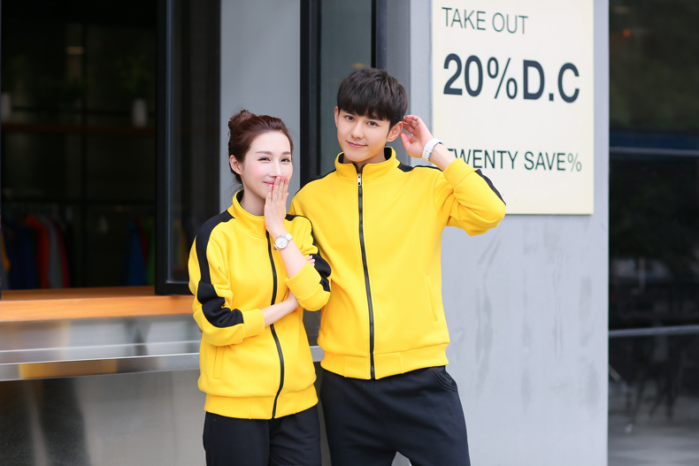 秋冬装快餐火锅店服务员工作服长袖卫衣定制超市工装加厚外套印字(图40)