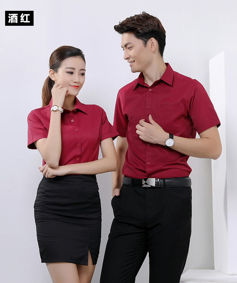 D003#男女同款短袖衬衫(图6)