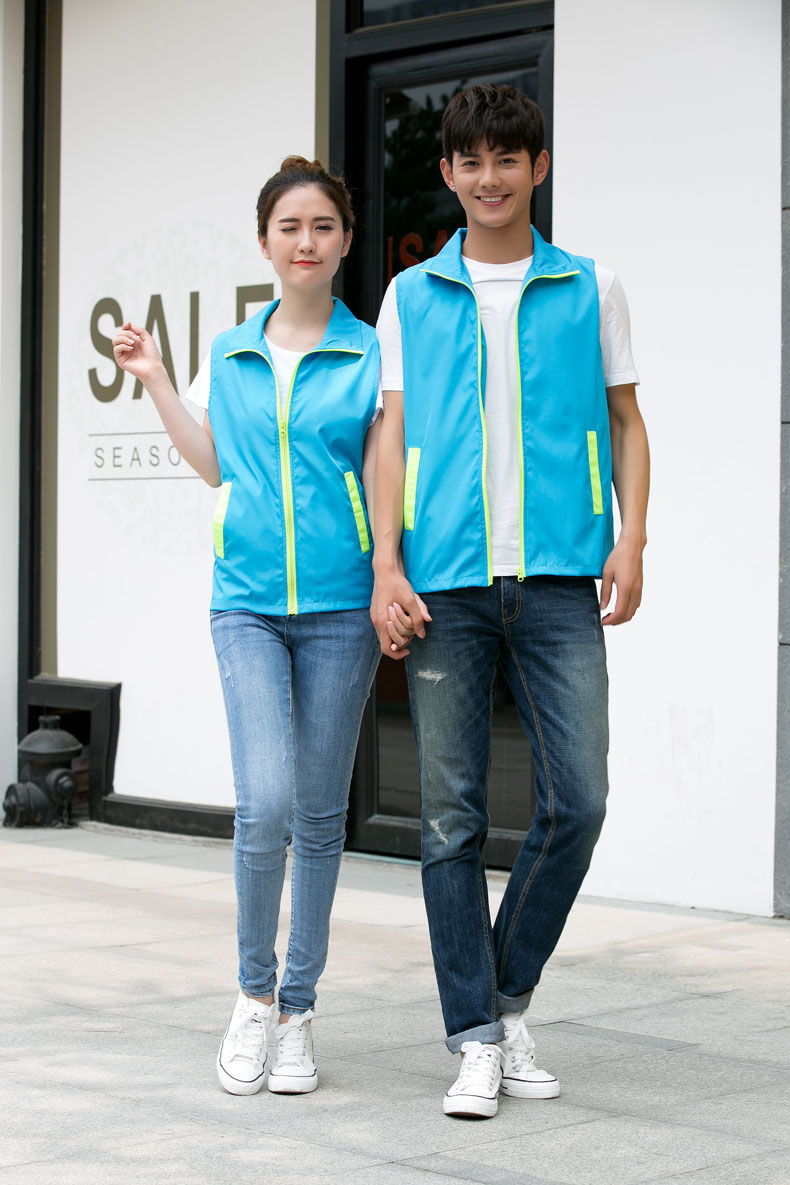 印logo定制志愿者马甲义工工作服公益活动服装v领背心纯棉红马甲(图52)