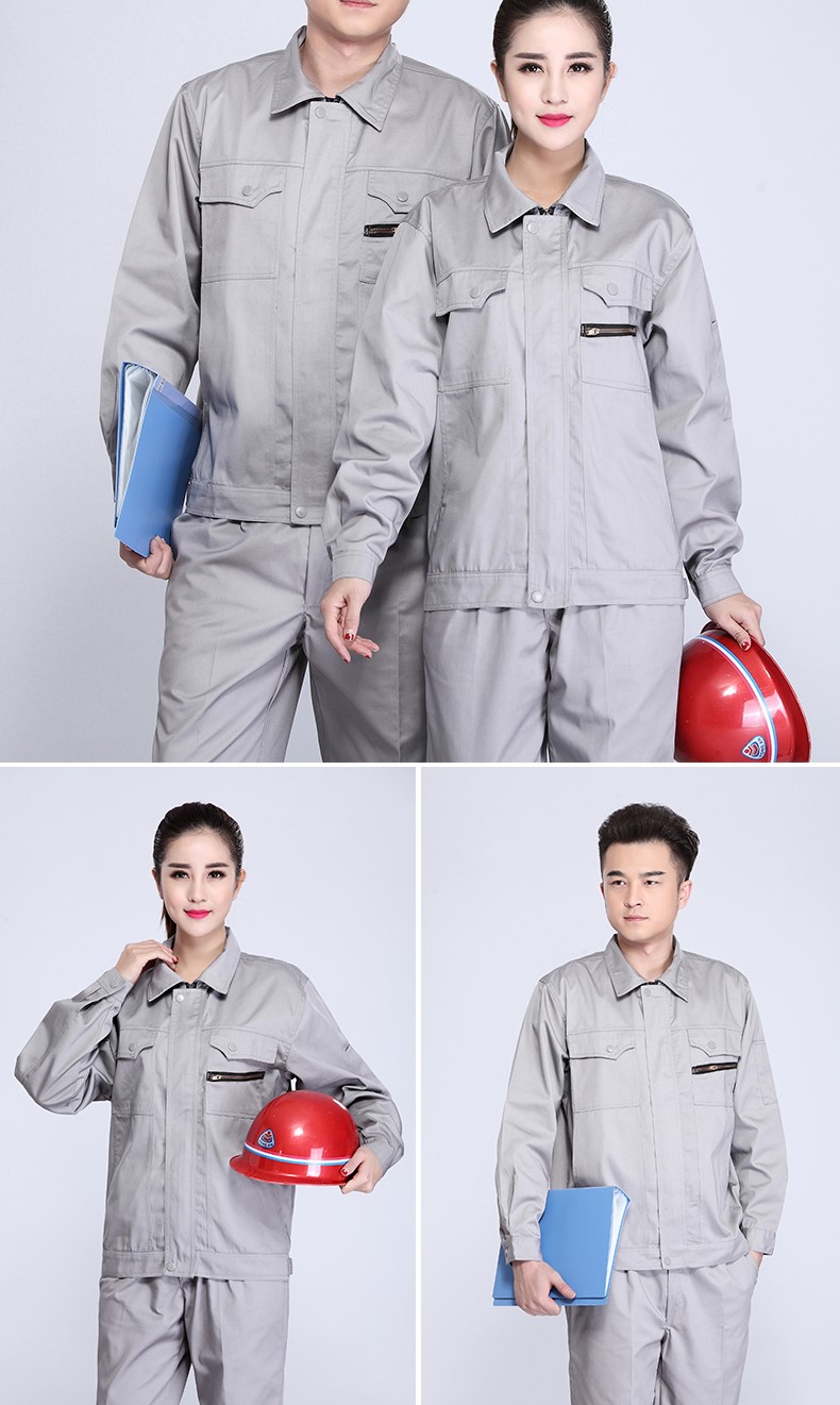 春秋长袖防静电工作服套装男耐磨电工劳保服电子厂工厂车间加油站(图17)