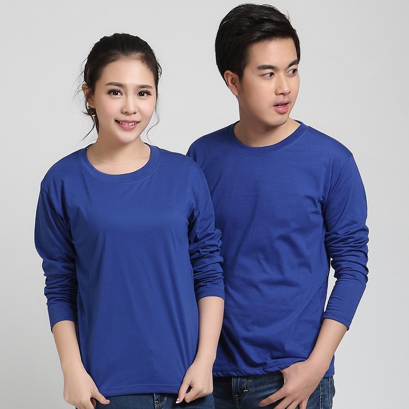 长袖广告衫定制工作服T恤同学会圆领纯棉polo衫印字logo文化衫(图25)