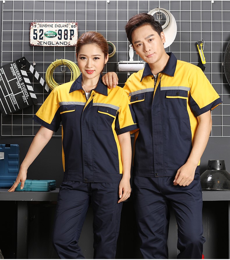 长袖工作服套装男耐磨春秋冬厂服上衣定制汽修机电工装劳动劳保服(图35)