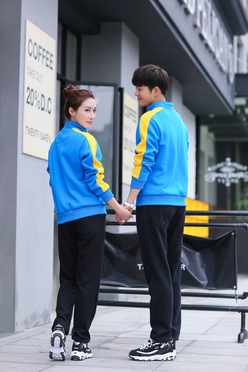 秋冬装快餐火锅店服务员工作服长袖卫衣定制超市工装加厚外套印字(图34)