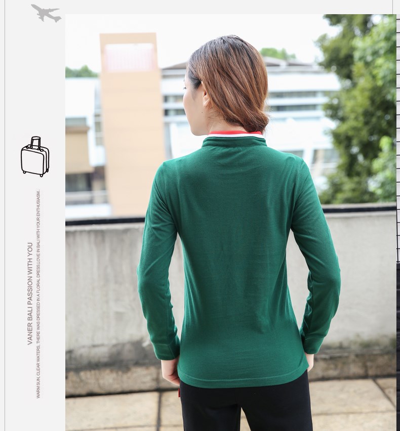 工作服定制印logo运动长袖有领t恤polo班服diy文化广告衫同学聚会(图11)