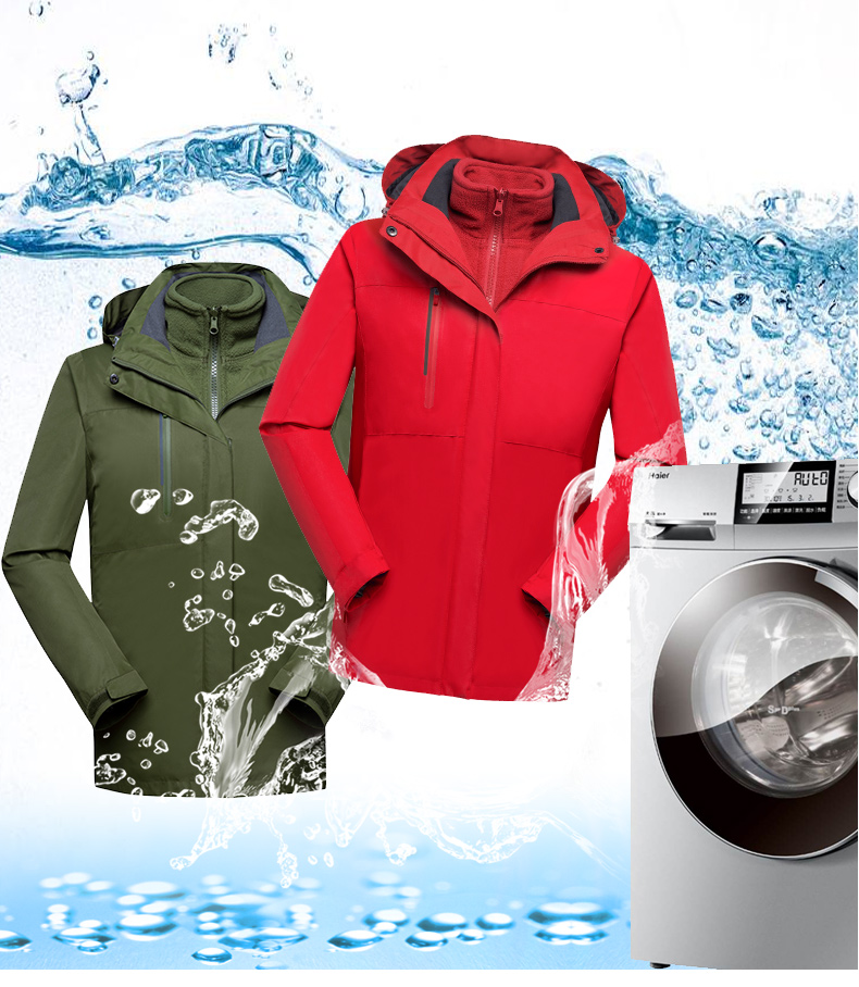 冲锋衣工作服定制三合一防风保暖外套男女工装团队服印字刺绣logo(图11)