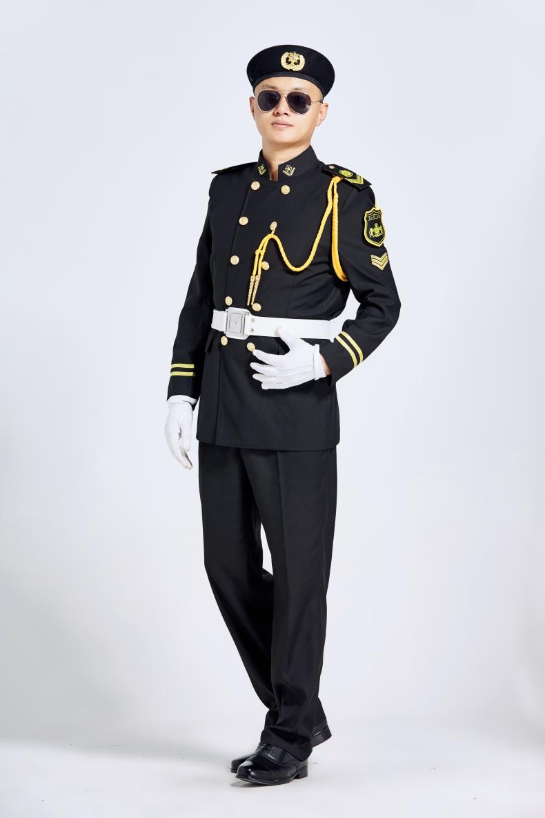 1577107085308324.jpg 新款春秋立领保安服形象岗礼宾服物业售楼部房产制服工作服套装男(图11)
