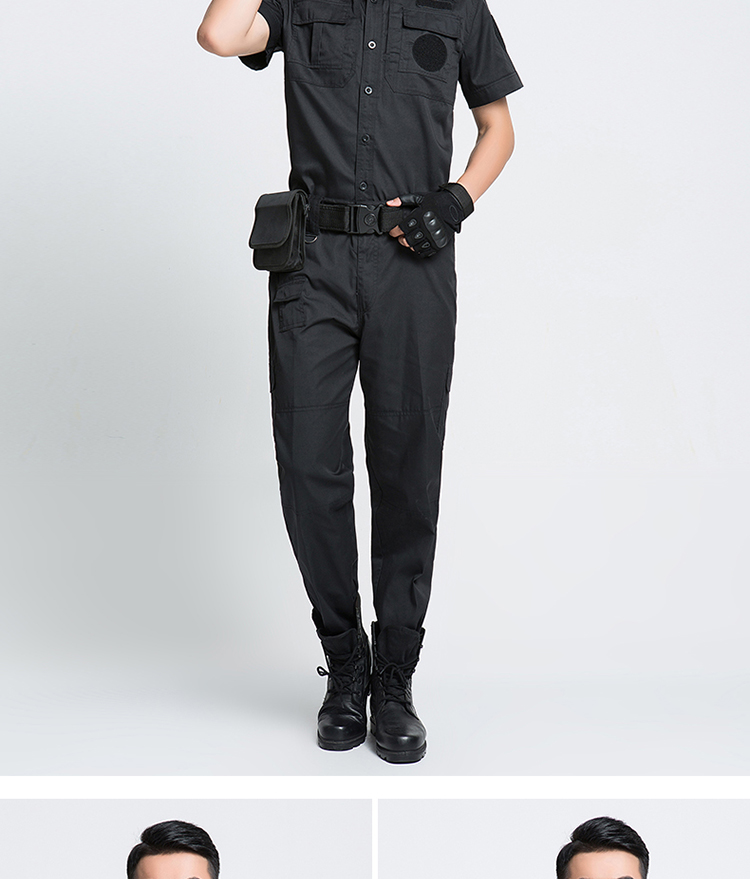 保安制服作训服工作服套装男夏装短袖黑色特训裤子春秋冬加厚长袖(图11)