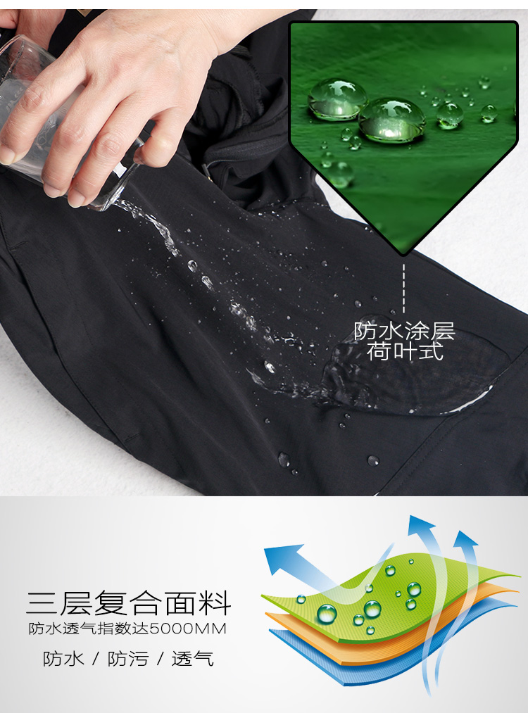 户外秋冬季冲锋裤男加绒加厚抓绒防风防水软壳登山裤大码抓绒保暖(图8)