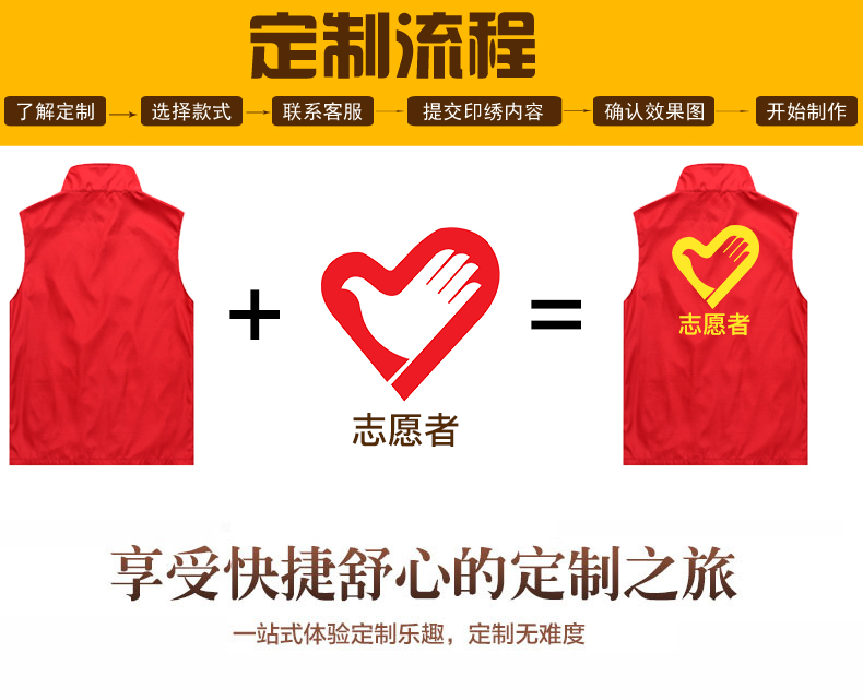 志愿者马甲定制广告工作服马甲印logo超市背心义工马夹定做印字(图1)