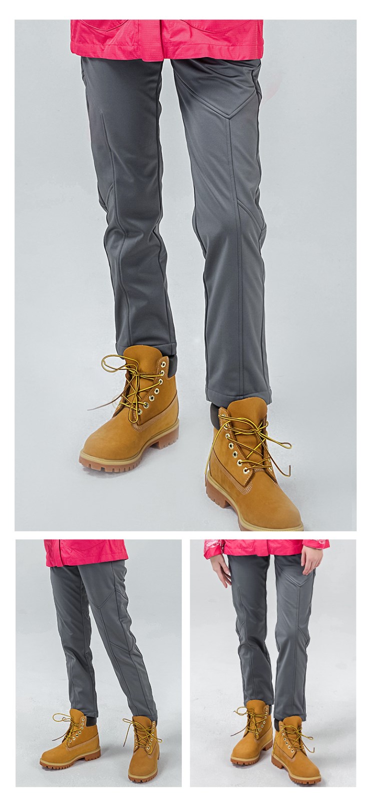 纳趣户外软壳冲锋裤女秋冬季加绒加厚滑雪裤子保暖防风防水抓绒裤(图11)