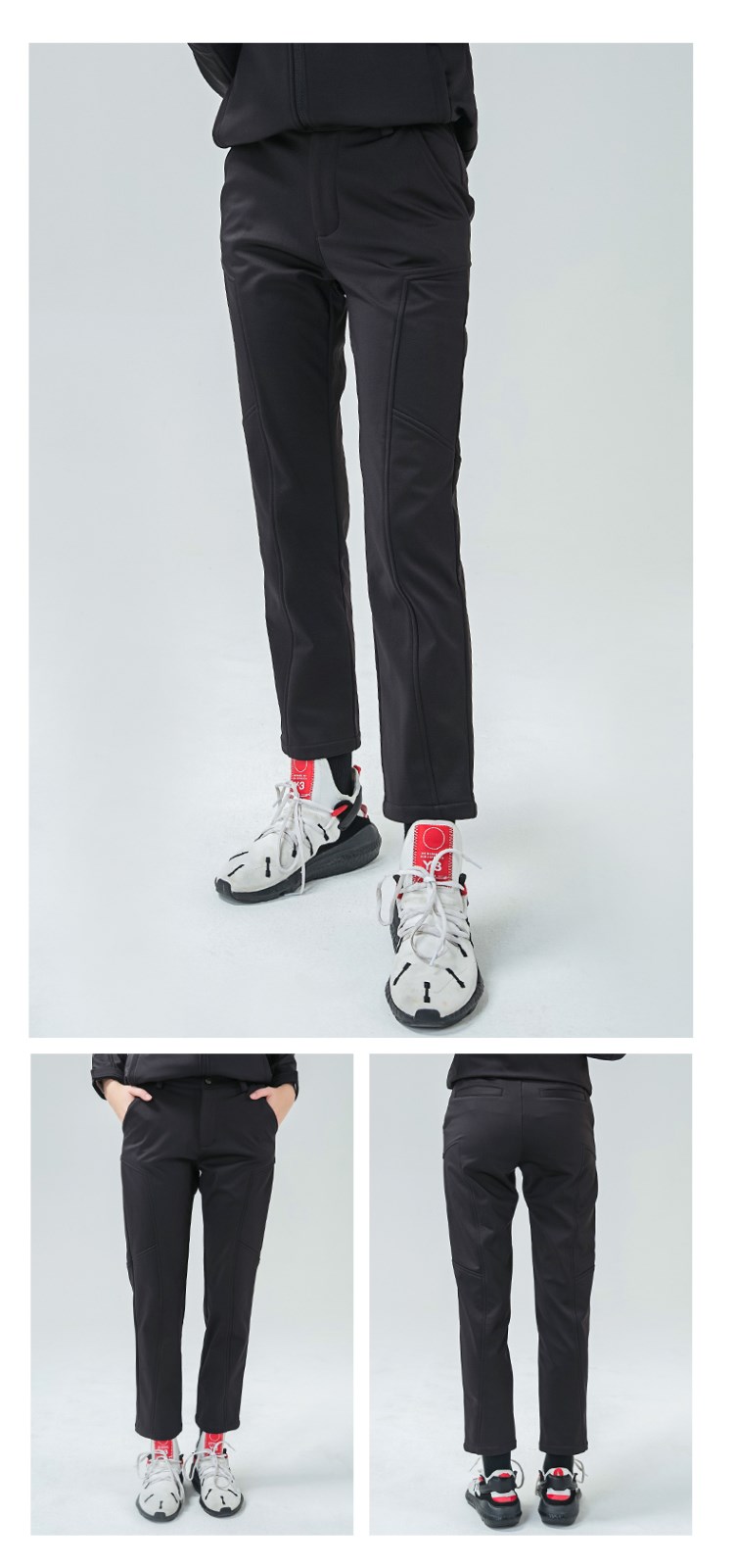 纳趣户外软壳冲锋裤女秋冬季加绒加厚滑雪裤子保暖防风防水抓绒裤(图10)