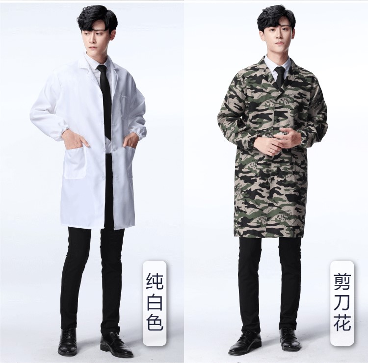 蓝大褂工作服男女劳保服罩衣仓库搬运工服长袖耐磨防尘长款长大褂(图11)