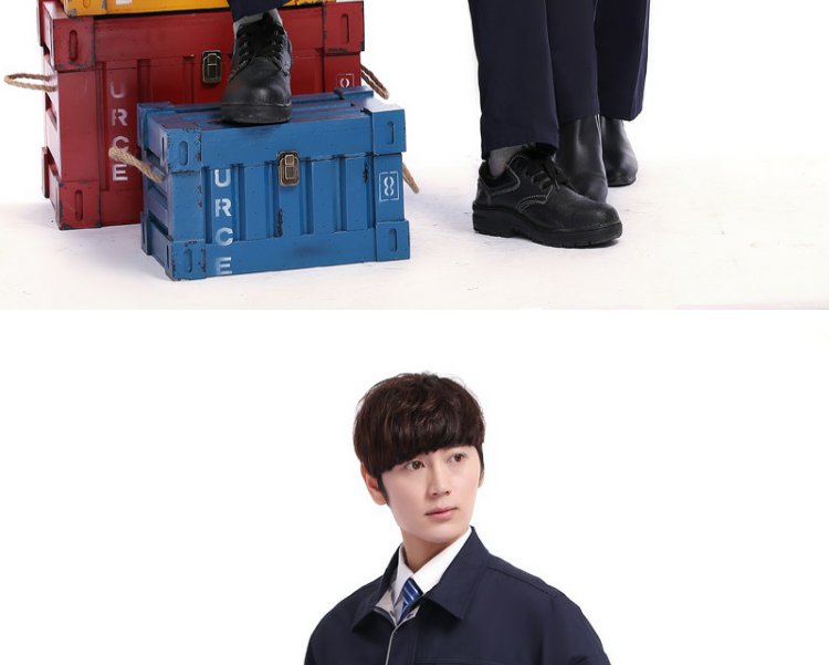 定做绣印logo长袖工作服套装男女春秋工厂车间工程服劳保服汽修服(图11)