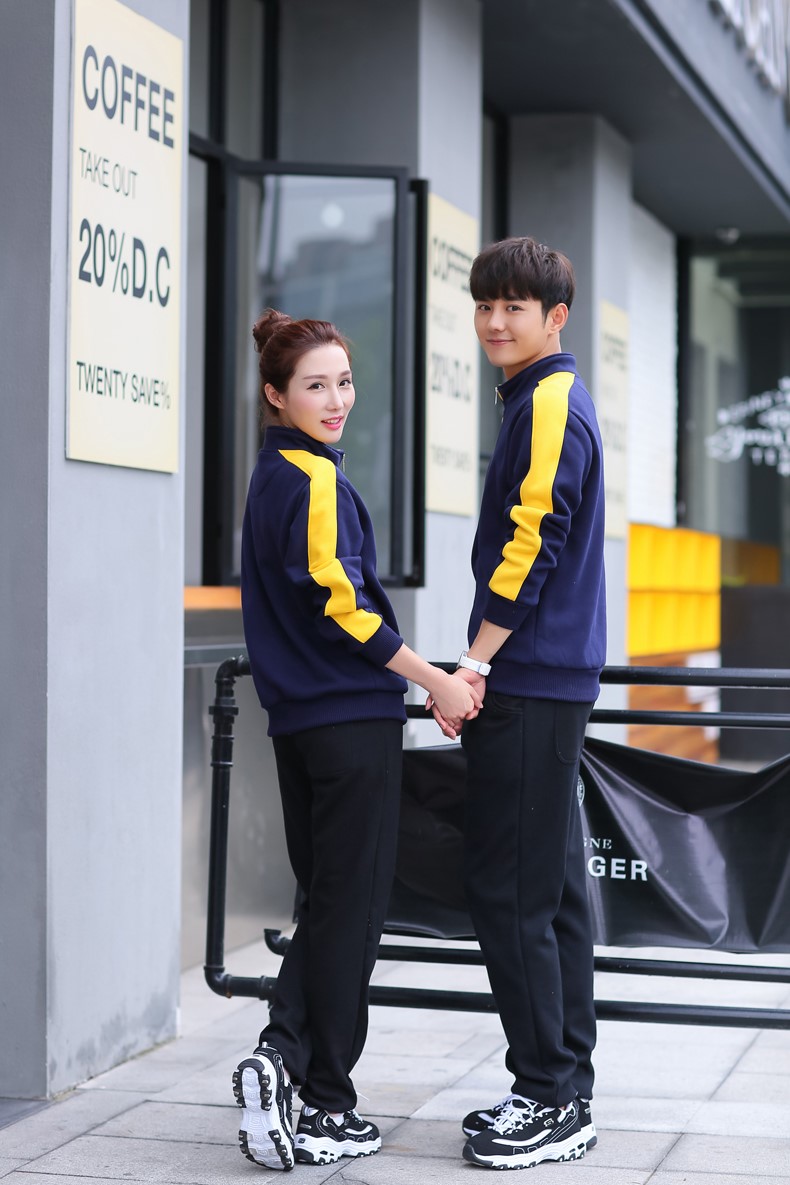 秋冬装快餐火锅店服务员工作服长袖卫衣定制超市工装加厚外套印字(图38)