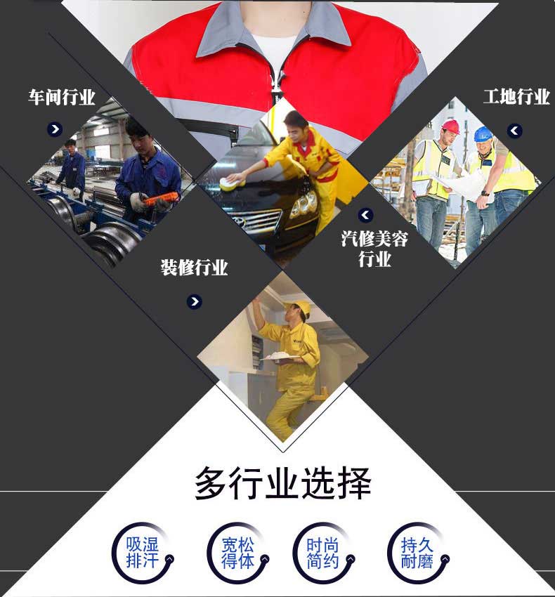 纯棉防静电工作服男春秋季长袖车间汽修工人劳保服工作服套装男(图6)