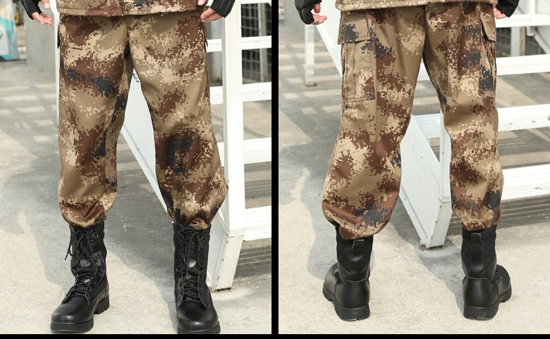 正品配发丛林迷彩服套装夏装军训服男女特种兵林地荒漠迷彩作训服(图7)