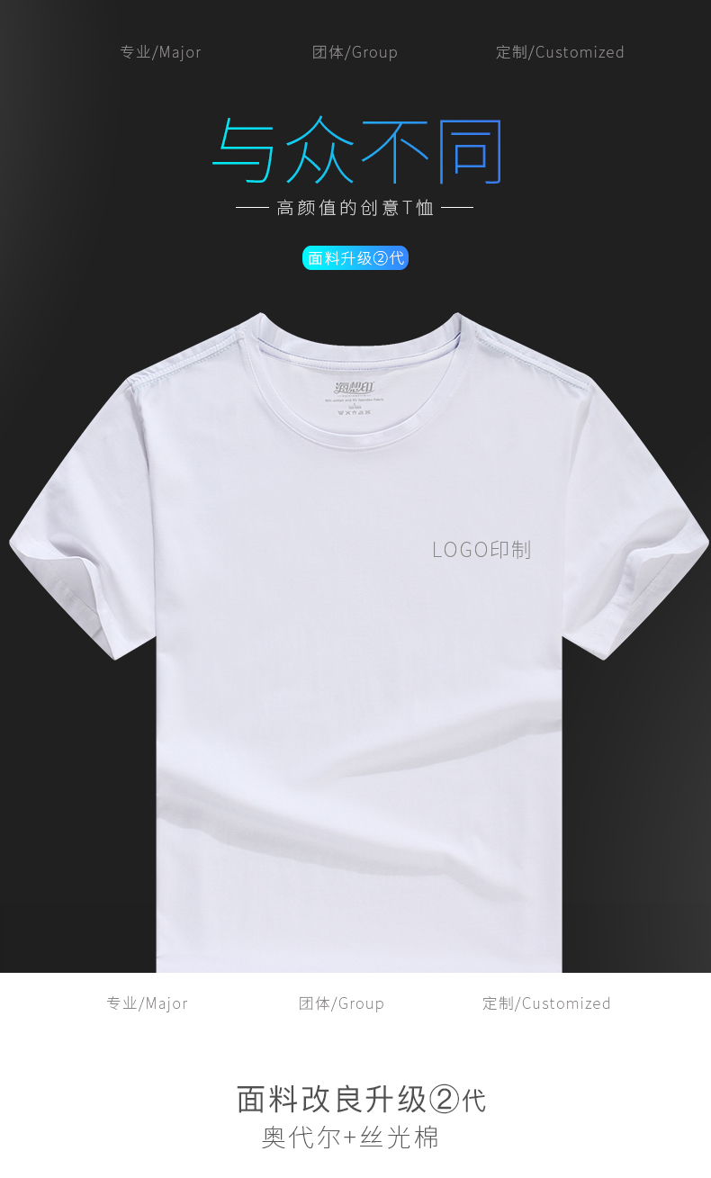 班服定制t恤学生文化衫广告衫定做diy衣服印字logo短袖工作服定做(图2)
