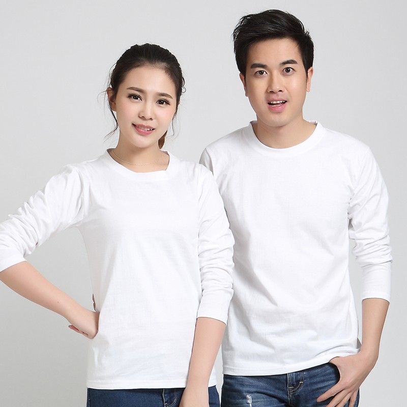 长袖广告衫定制工作服T恤同学会圆领纯棉polo衫印字logo文化衫(图26)