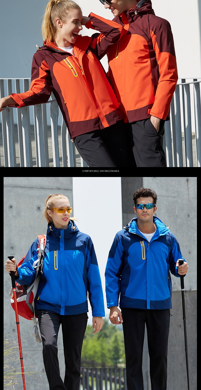 冲锋衣男女工作服外套定制印LOGO秋冬装三合一可拆卸防风保暖轻量(图19)