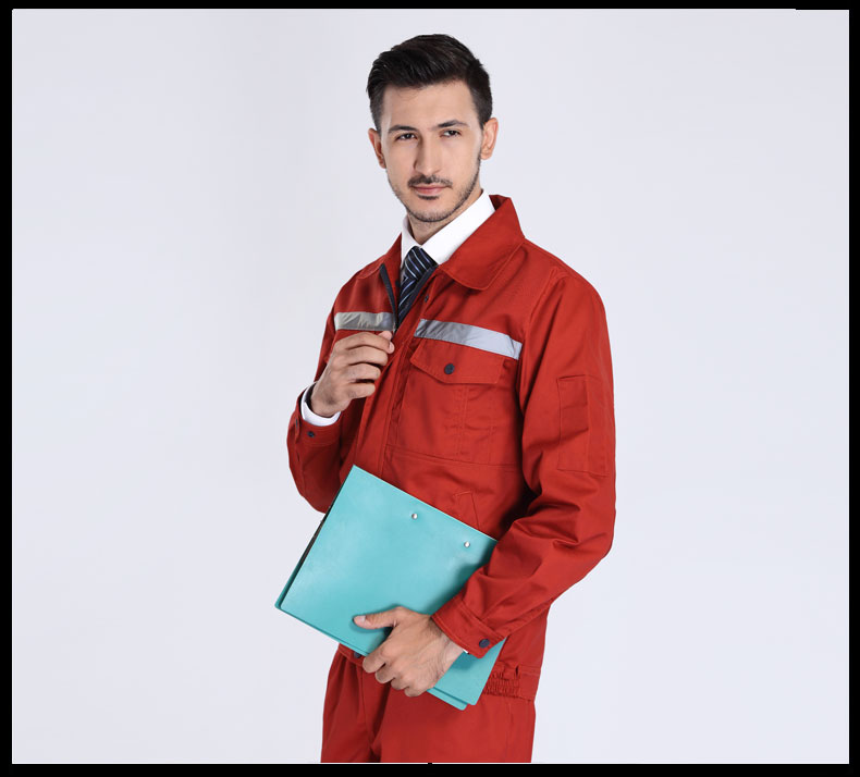 园林绿化工作服套装男士春秋反光条环卫服工程服定制反光条劳保服(图9)