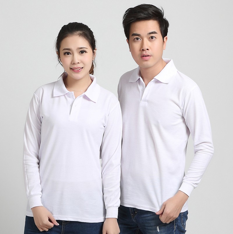 长袖广告衫定制工作服T恤同学会圆领纯棉polo衫印字logo文化衫(图24)