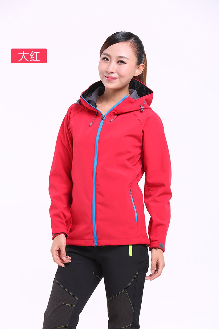 软壳户外单层冲锋衣定制秋冬保暖抓绒运动防风防水外套定做印logo(图18)