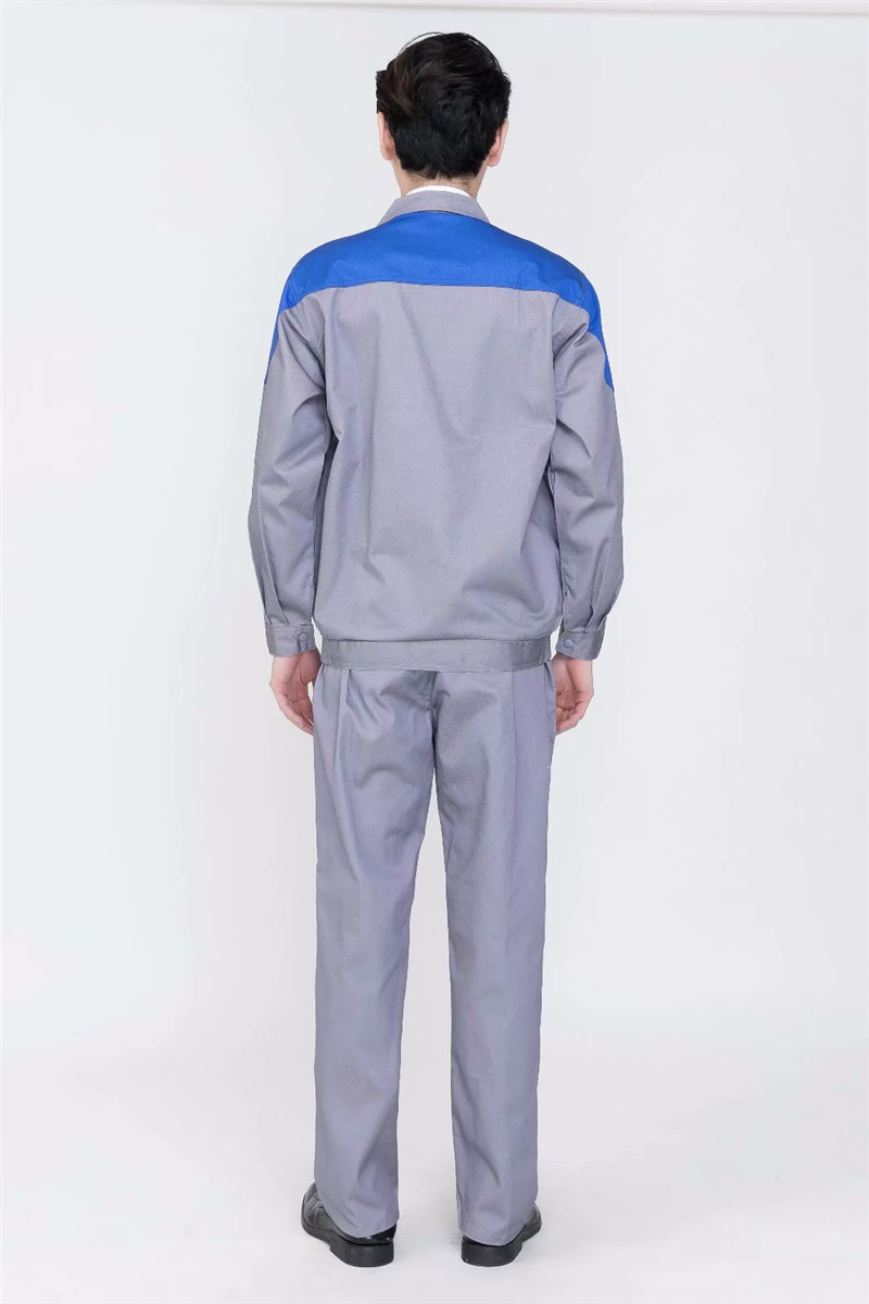 长袖拼色工作服套装男定制印字救援服劳保上衣汽修服工地车间(图3)