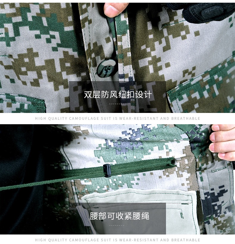 配发正品陆军夏季丛林迷彩服男女士林地荒漠数码冬迷彩作训服套装(图20)
