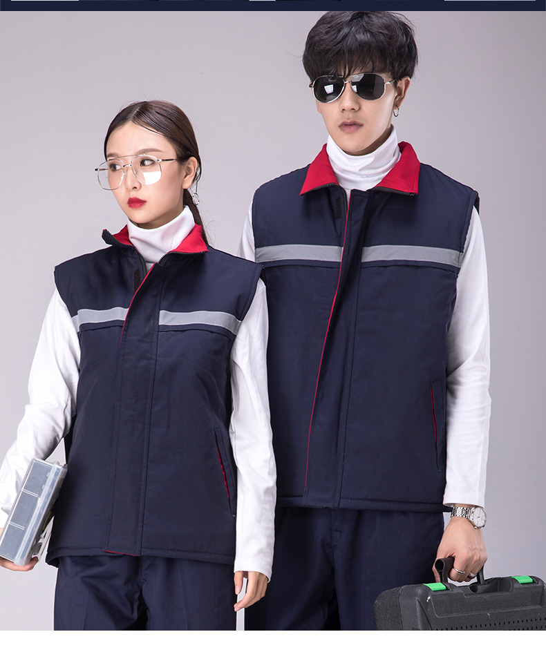 工作服马甲环卫马甲铁路公路马甲反光条马甲_背心工装马定制(图7)